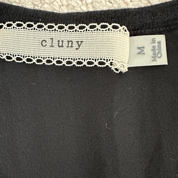 Cluny Black Sleeveless Dress, lace détails on bottom, size M - Picture 6 of 10